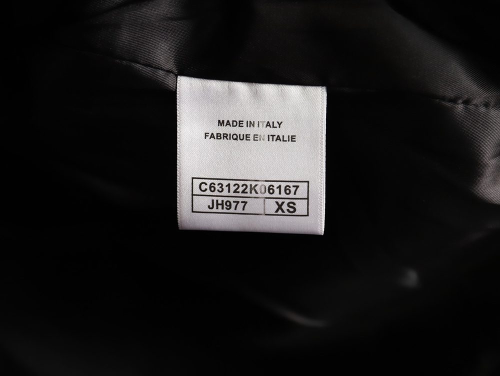 Ch*el embroidered slogan vintage zipper hooded trench coat