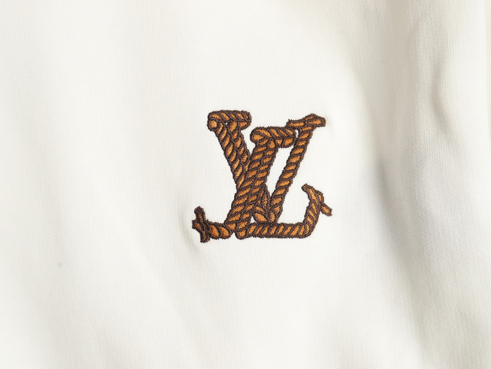 l0*is V*t0n western denim heavy embroidery crewneck sweatshirt