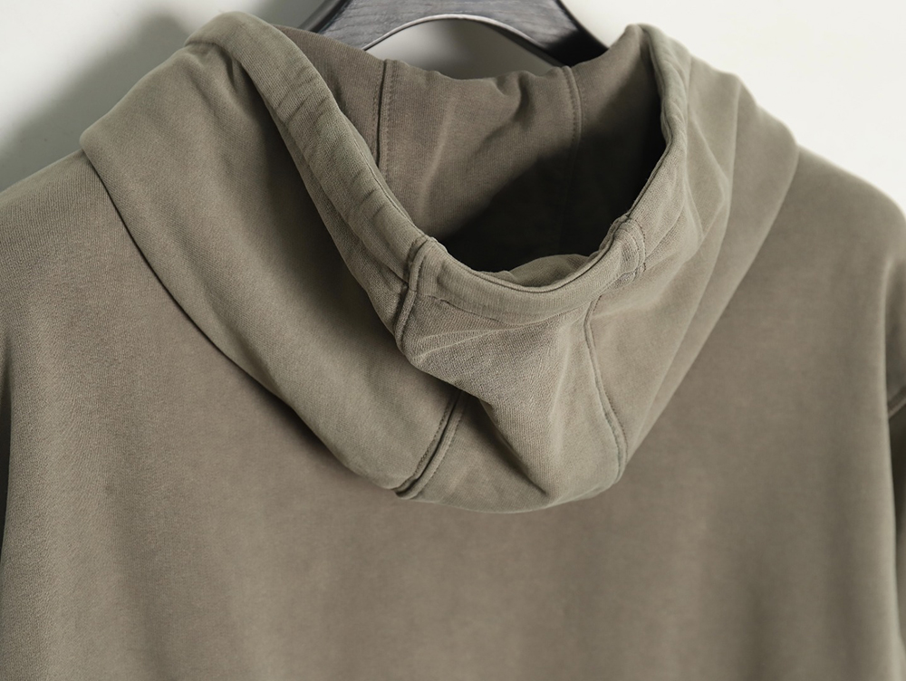 Pra*a embroidered logo washed hoodie