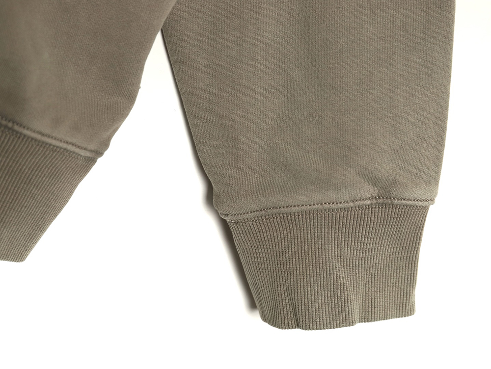 Pra*a embroidered logo washed hoodie