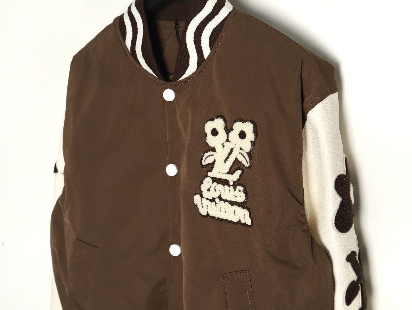 l0*is V*t0n floral patch baseball jacket