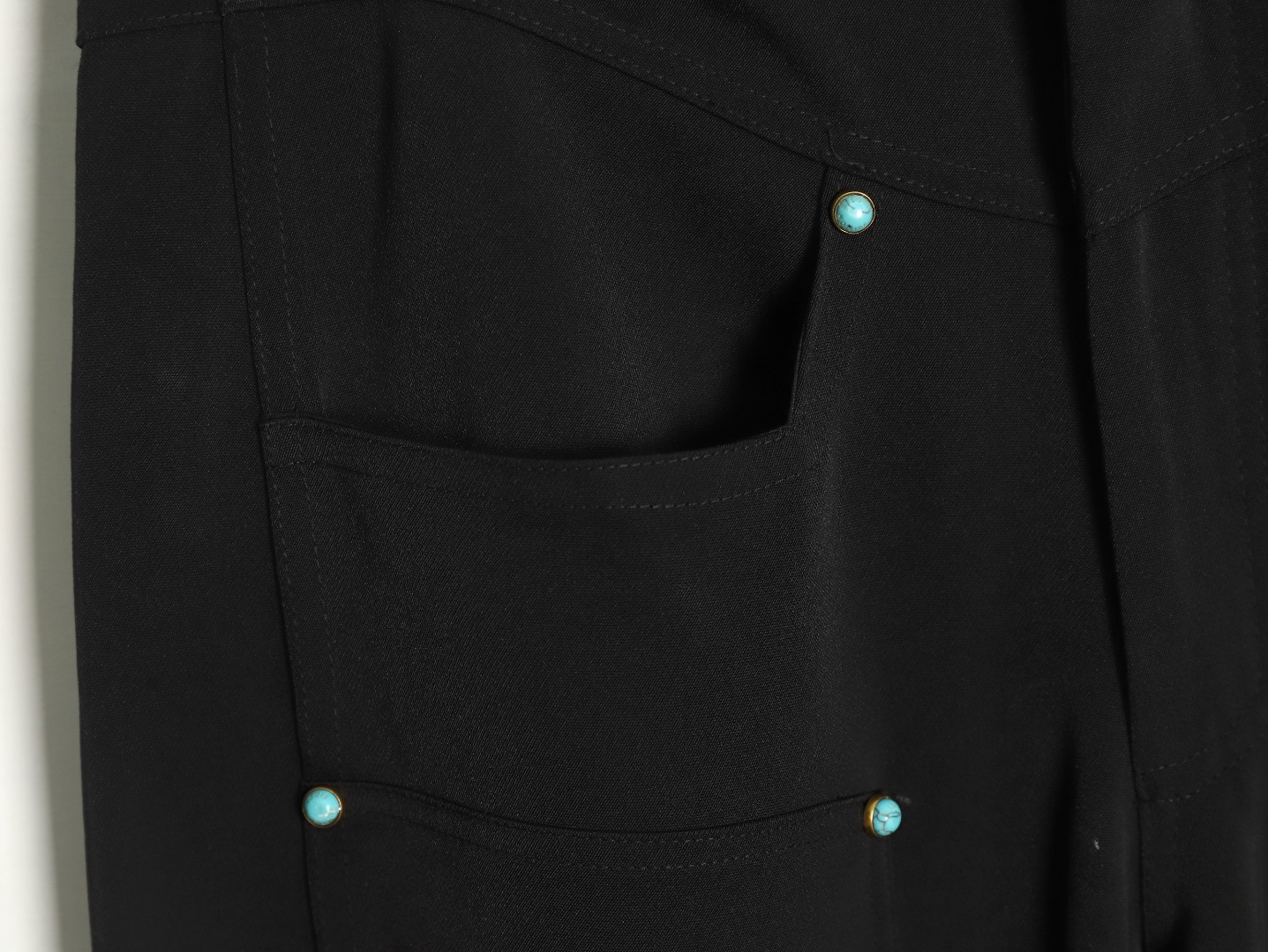 l0*is V*t0n turquoise wool trousers