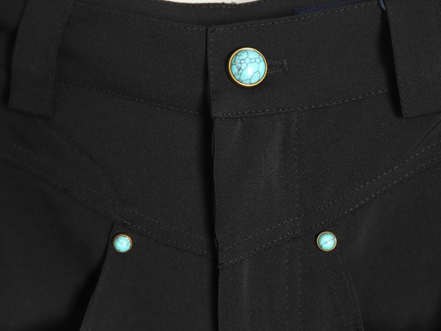 l0*is V*t0n turquoise wool trousers