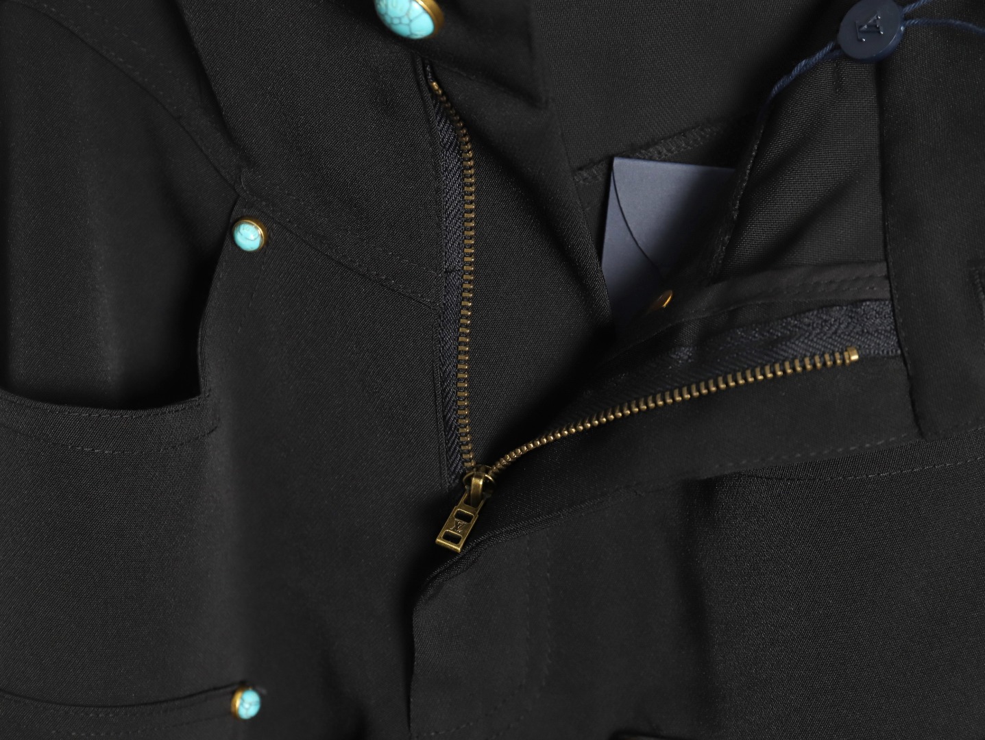 l0*is V*t0n turquoise wool trousers