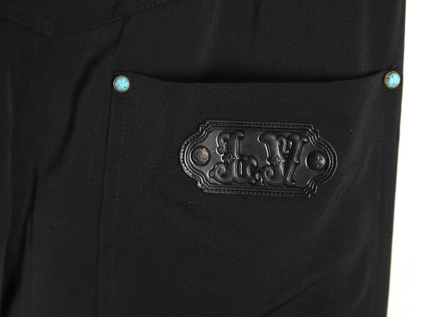 l0*is V*t0n turquoise wool trousers