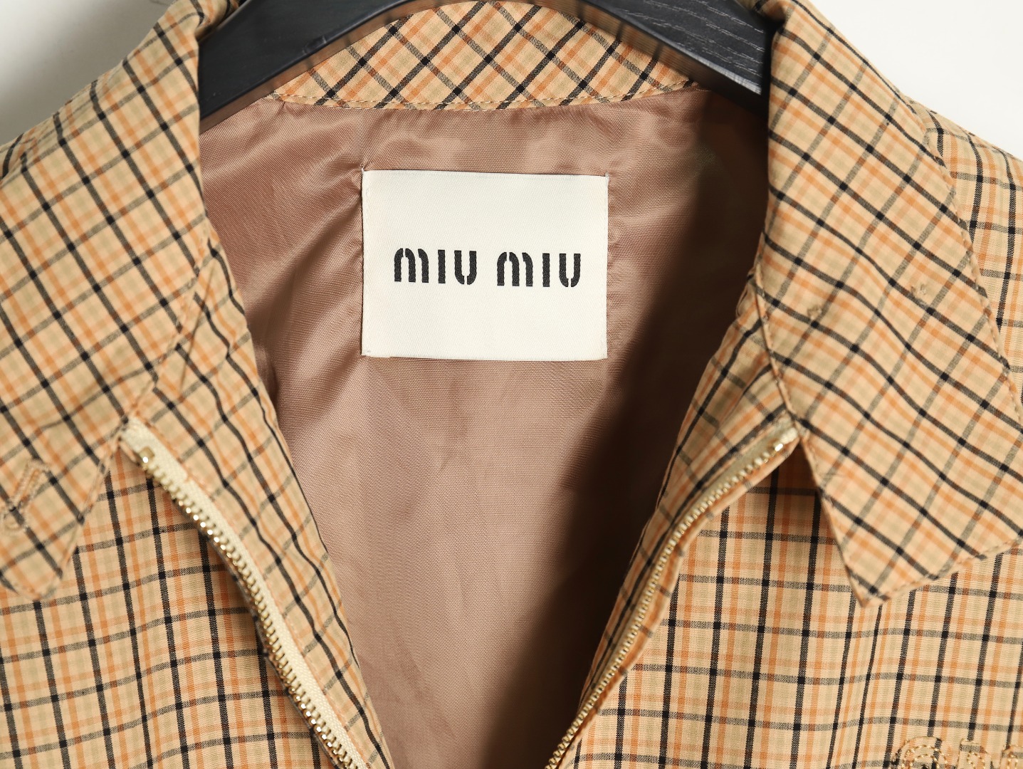 Miu Miu yellow checked jacket