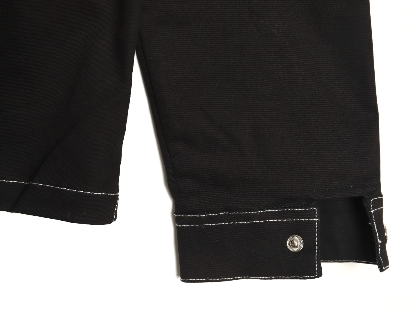 Pra*a triangle logo white line denim jacket