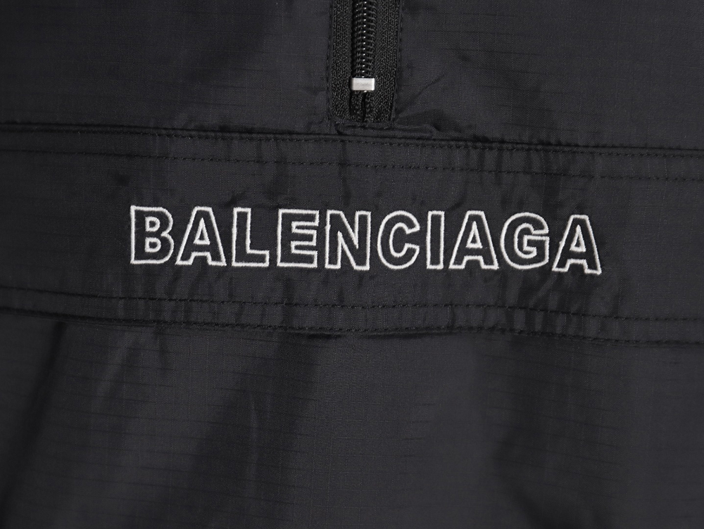 Ba*len*cia*ga half zip hood jacket
