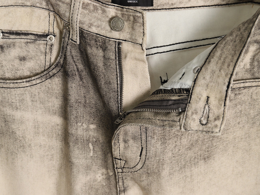 Ba*len*cia*ga washed loose wide-leg jeans