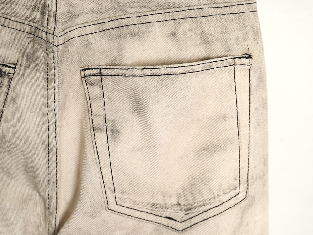 Ba*len*cia*ga washed loose wide-leg jeans