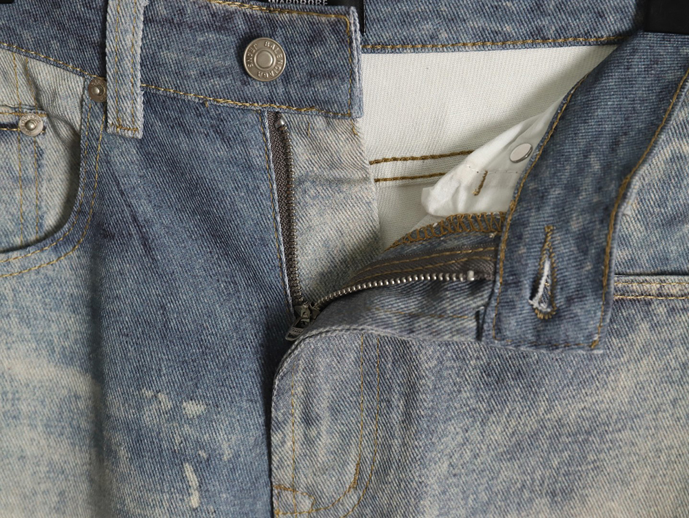 Ba*len*cia*ga washed loose wide-leg jeans tsk1