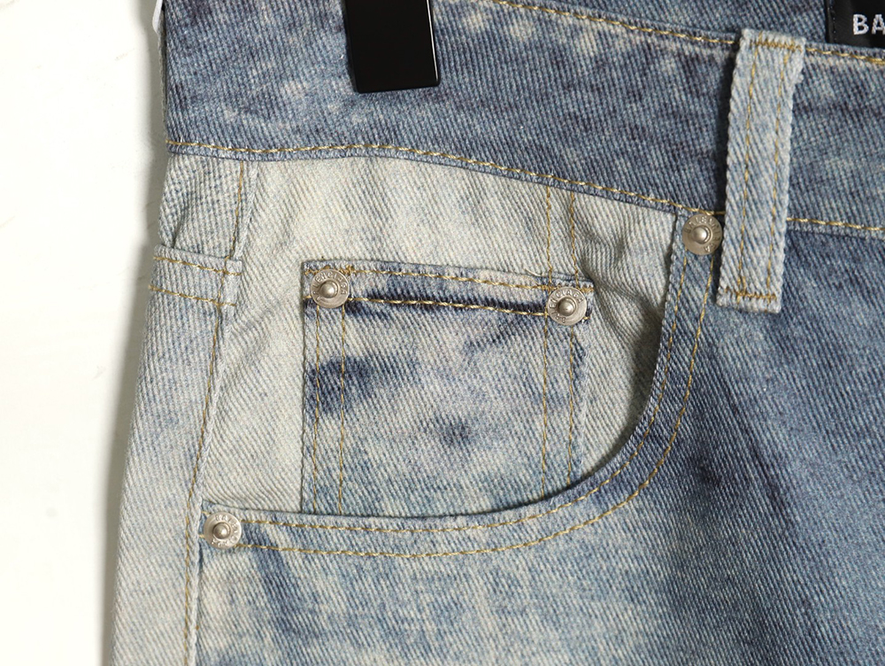 Ba*len*cia*ga washed loose wide-leg jeans tsk1