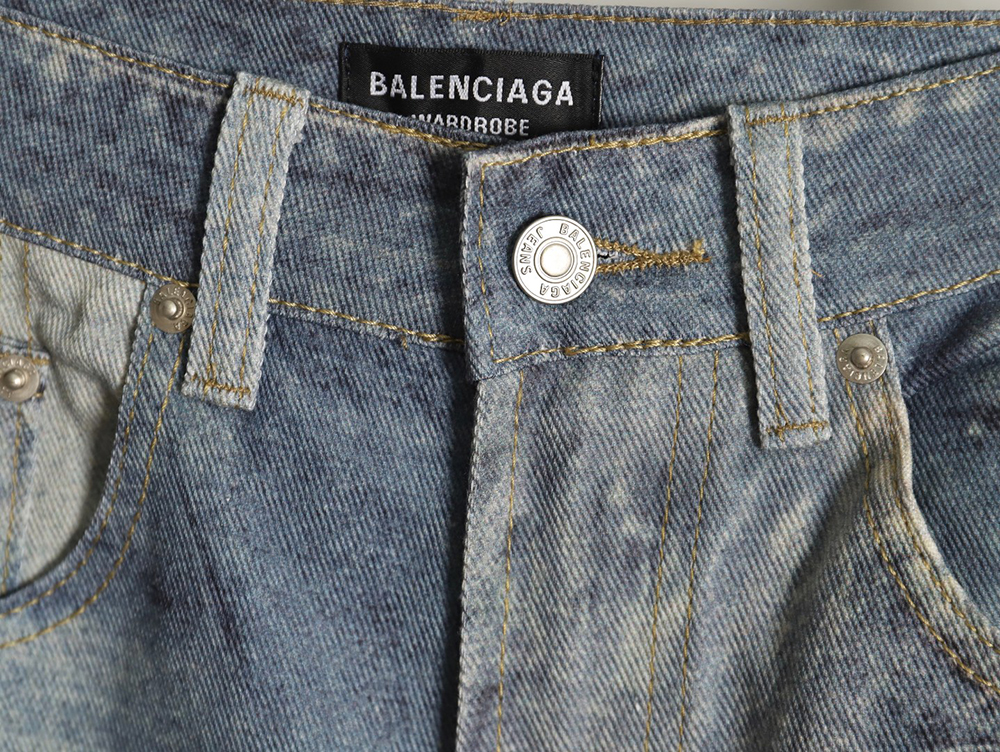 Ba*len*cia*ga washed loose wide-leg jeans tsk1