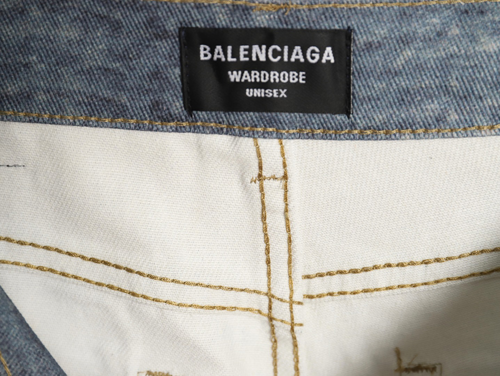 Ba*len*cia*ga washed loose wide-leg jeans tsk1