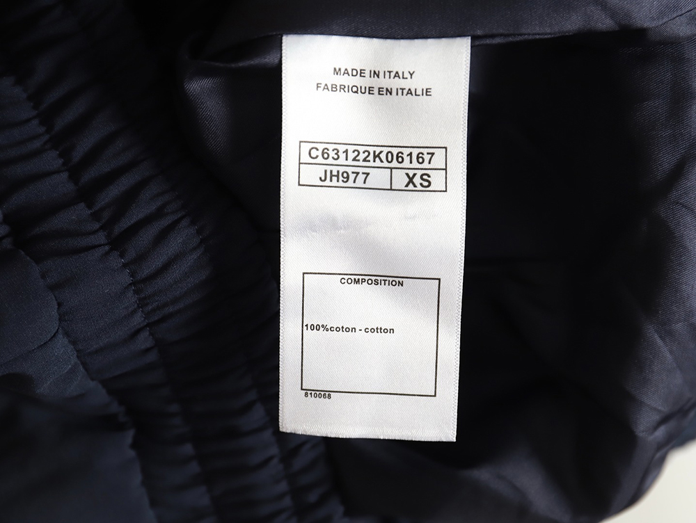 Ch*el embroidered slogan vintage zipper trench coat