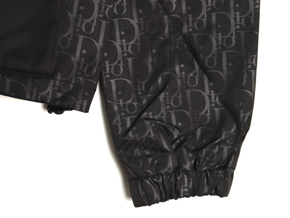 D*or all over printed woven zip-up hooded jacket