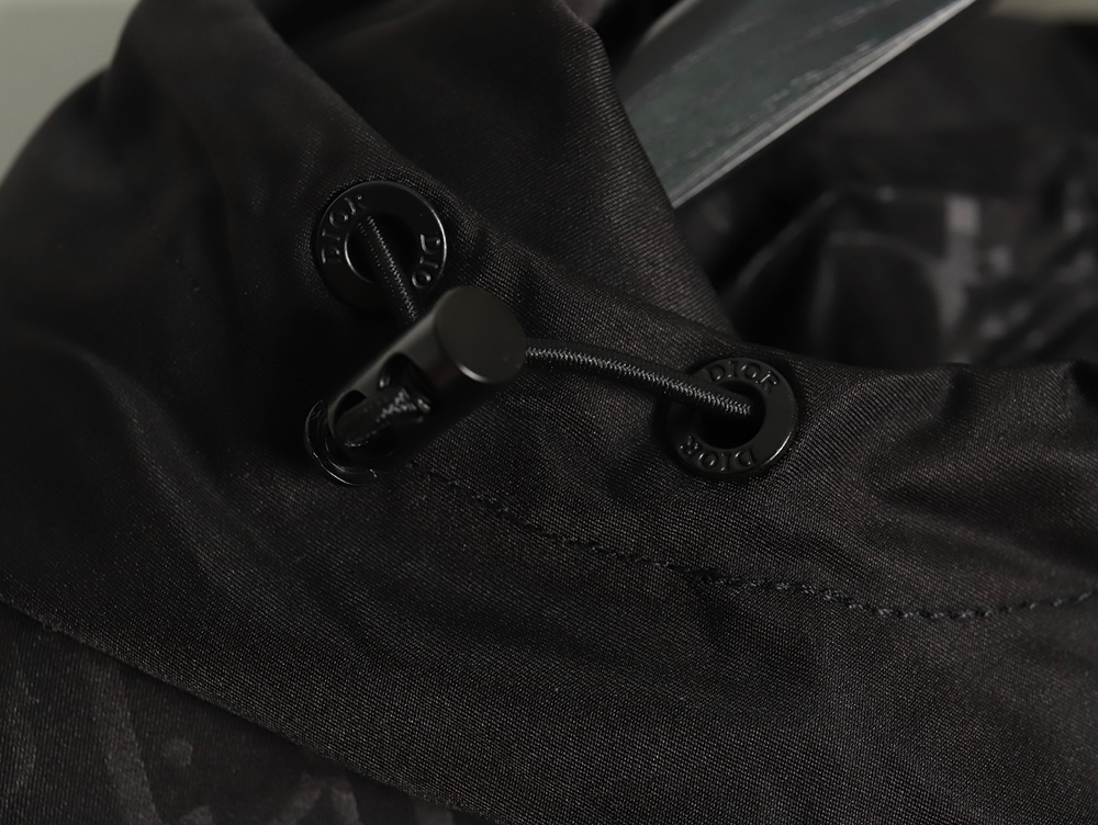 D*or all over printed woven zip-up hooded jacket