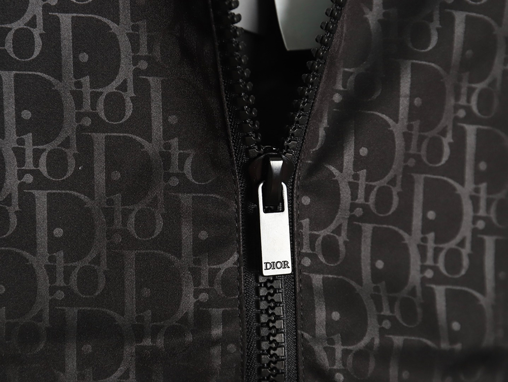 D*or all over printed woven zip-up hooded jacket