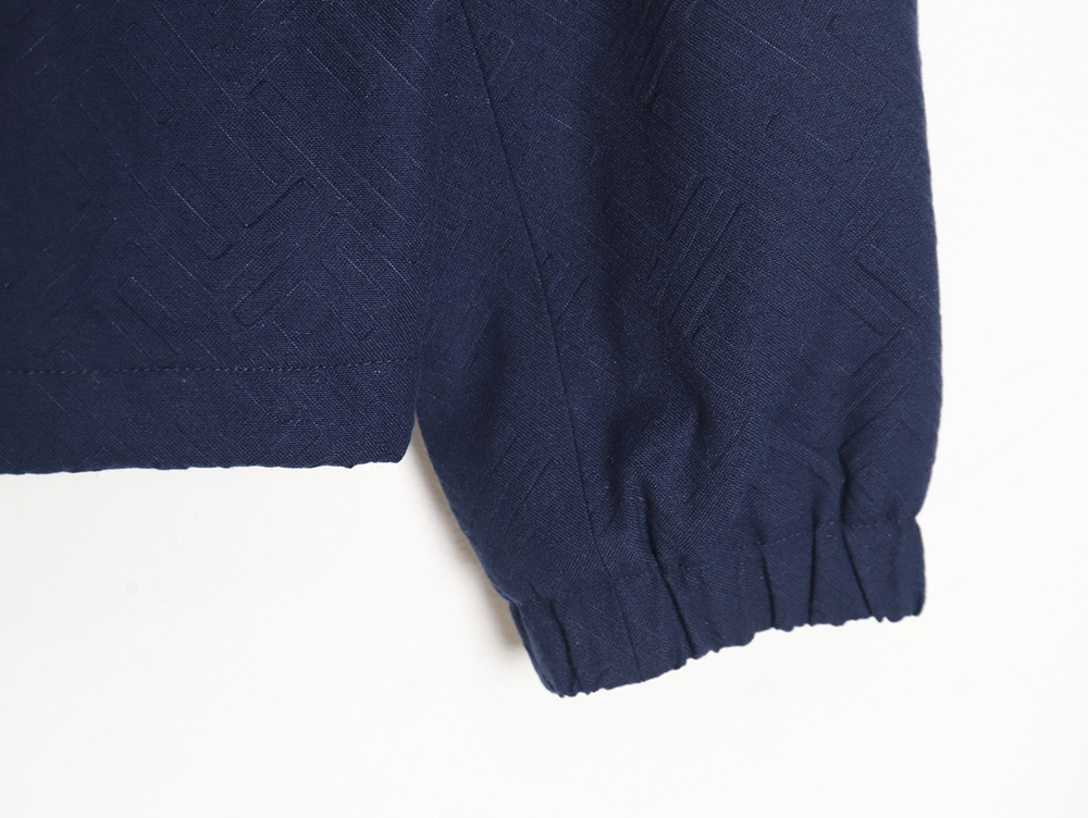 F**di monogram pattern zipper hooded jacket