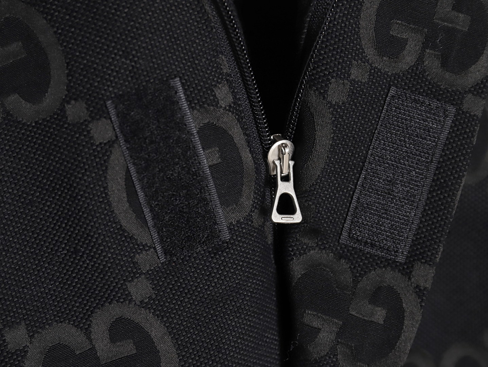 G*u*i double g full print canvas stand collar quilted jacket