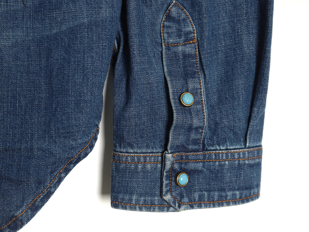 l0*is V*t0n rivet lettering denim shirt jacket