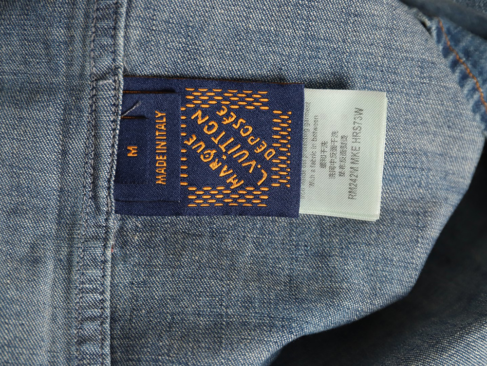 l0*is V*t0n rivet lettering denim shirt jacket