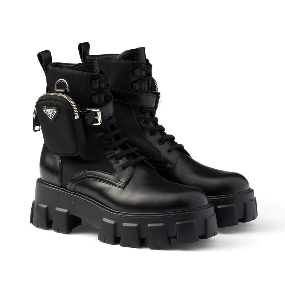 Pra*a monolith pouch ankle boots