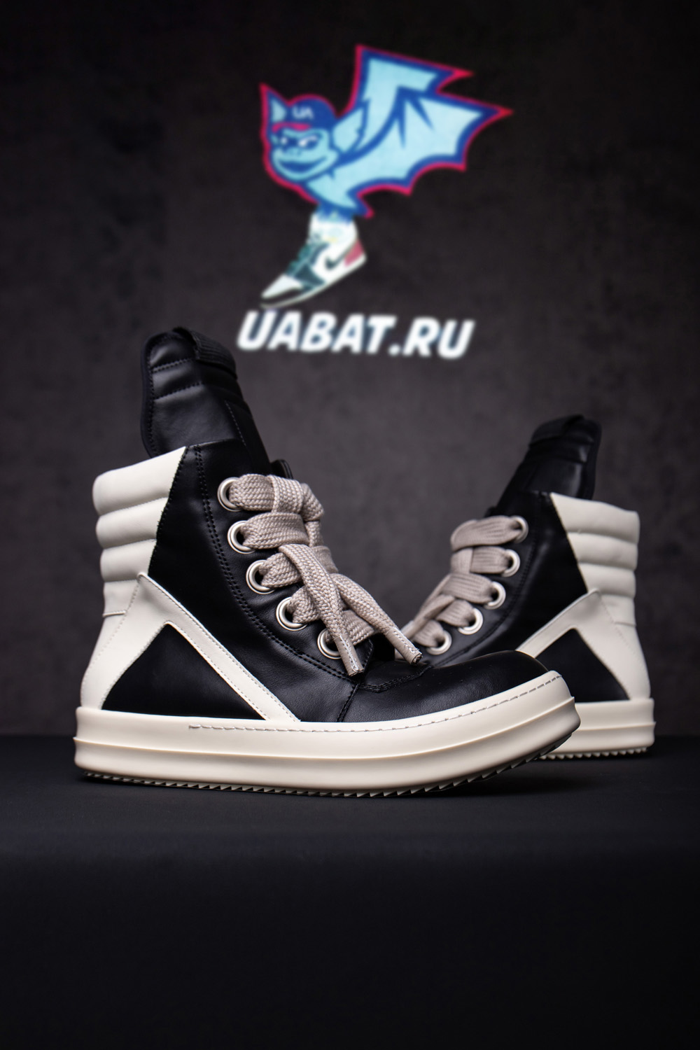 Rick Owens Strobe Geobasket Megalace High 