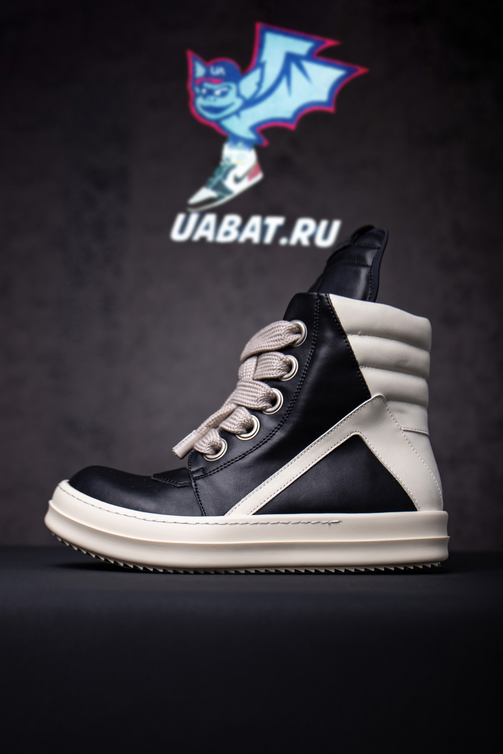 Rick Owens Strobe Geobasket Megalace High 