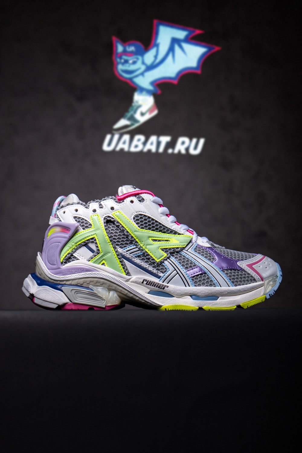 Ba*len*cia*ga runner leather free grey light purple neon yellow white