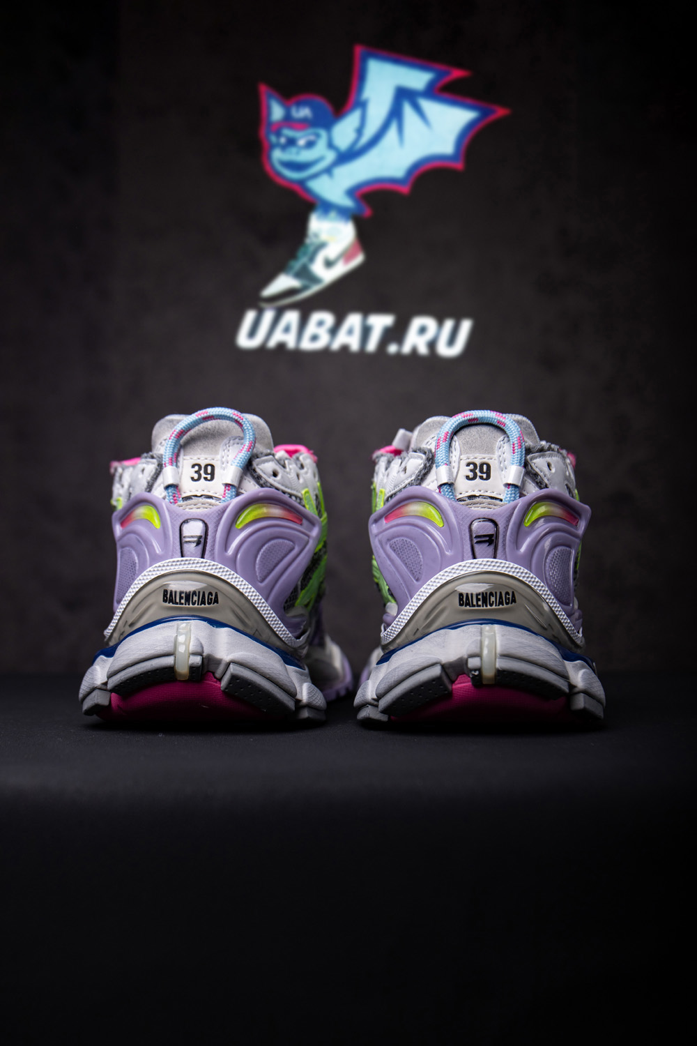 Ba*len*cia*ga runner leather free grey light purple neon yellow white