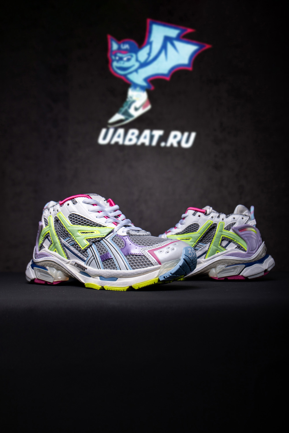 Ba*len*cia*ga runner leather free grey light purple neon yellow white