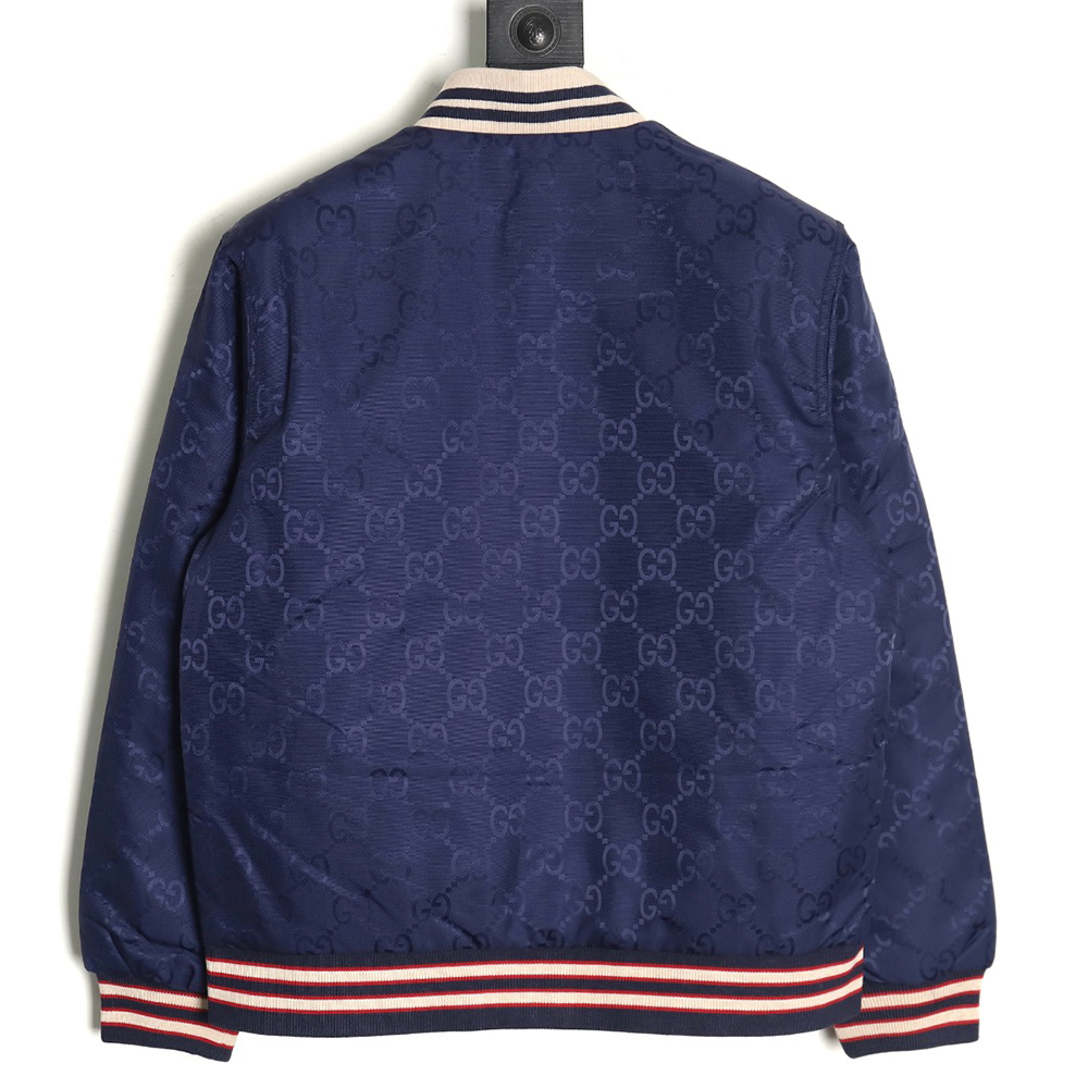 G*u*i all-over double g jacquard reversible quilted jacket