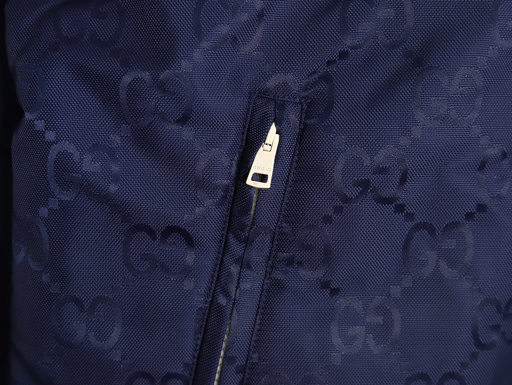 G*u*i all-over double g jacquard reversible quilted jacket