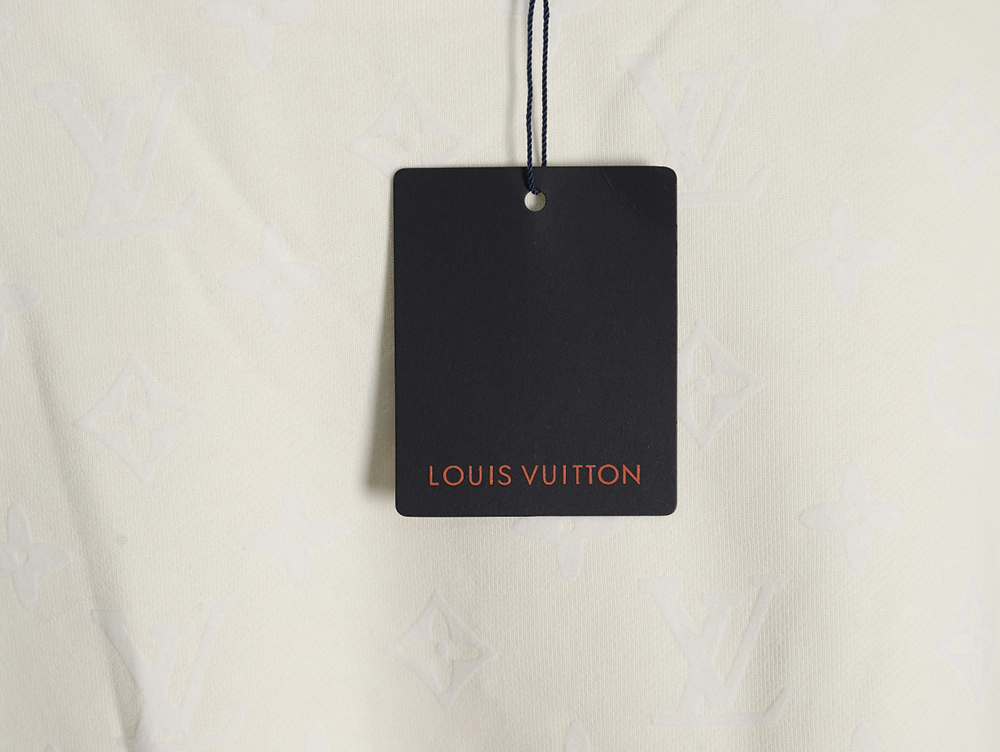 l0*is V*t0n all over print monogram flocked round neck sweatshirt