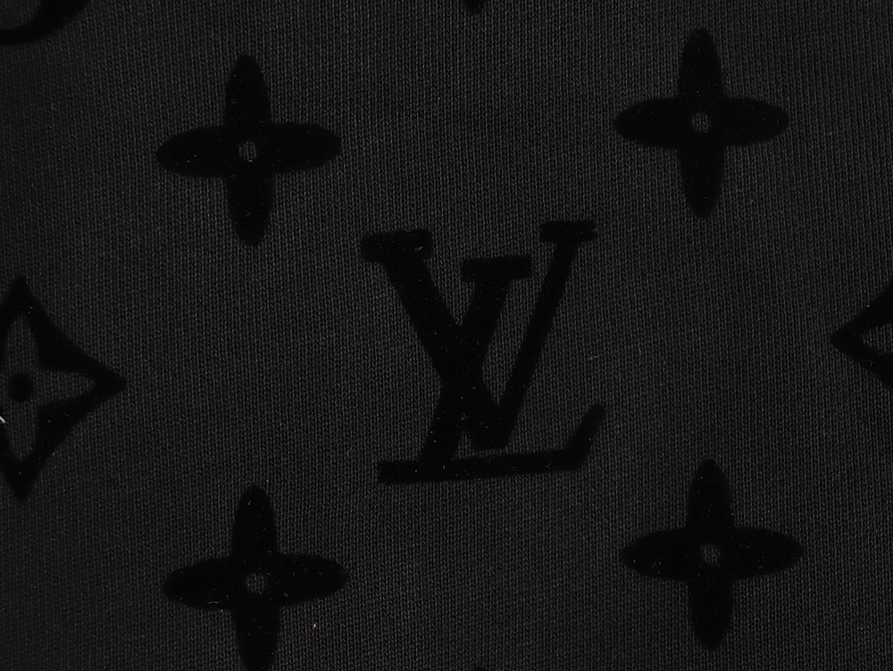 l0*is V*t0n all over print monogram flocked round neck sweatshirt tsk2