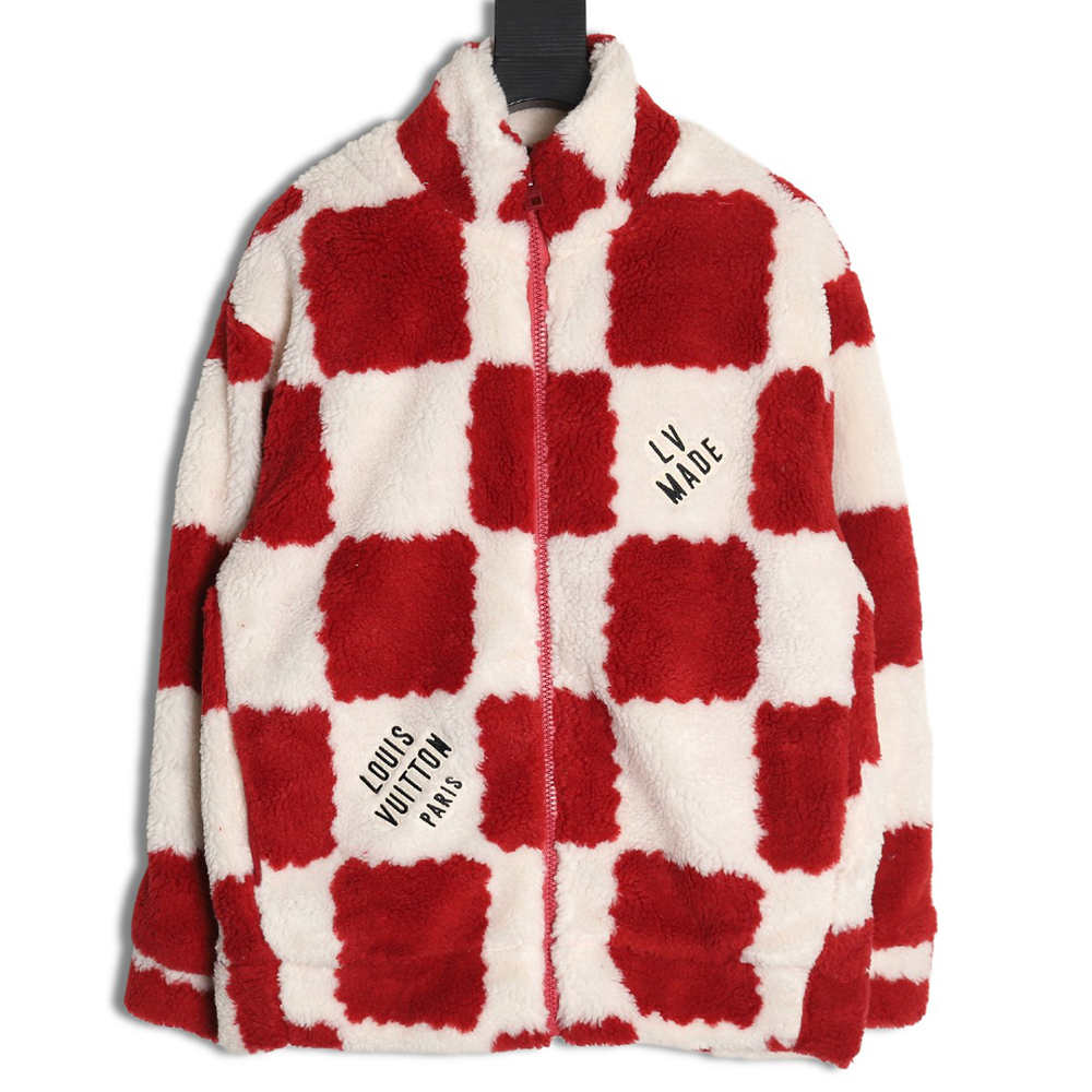 l0*is V*t0n & nigo checkerboard sherpa jacket