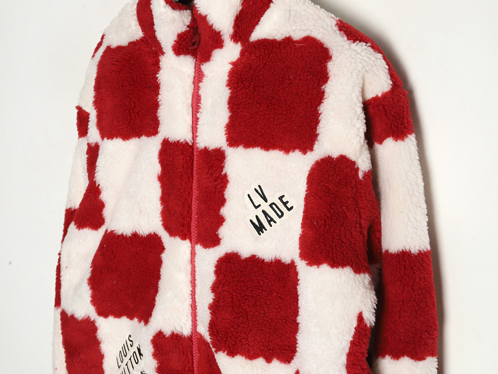 l0*is V*t0n & nigo checkerboard sherpa jacket