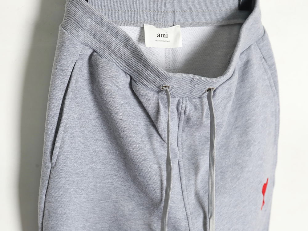 Ami classic heart embroidered trousers TSK1