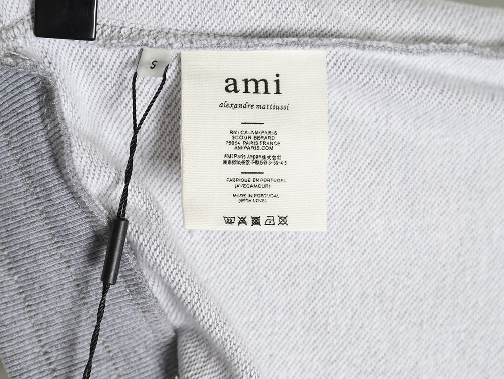 Ami classic heart embroidered trousers TSK1