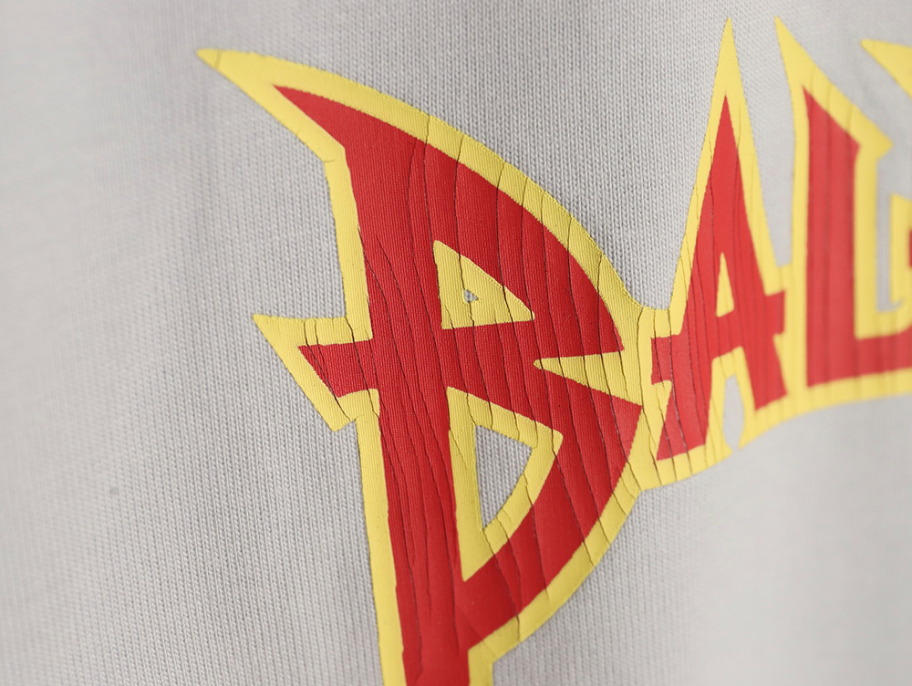 Ba*len*cia*ga flame logo letter print fake two-piece long sleeve