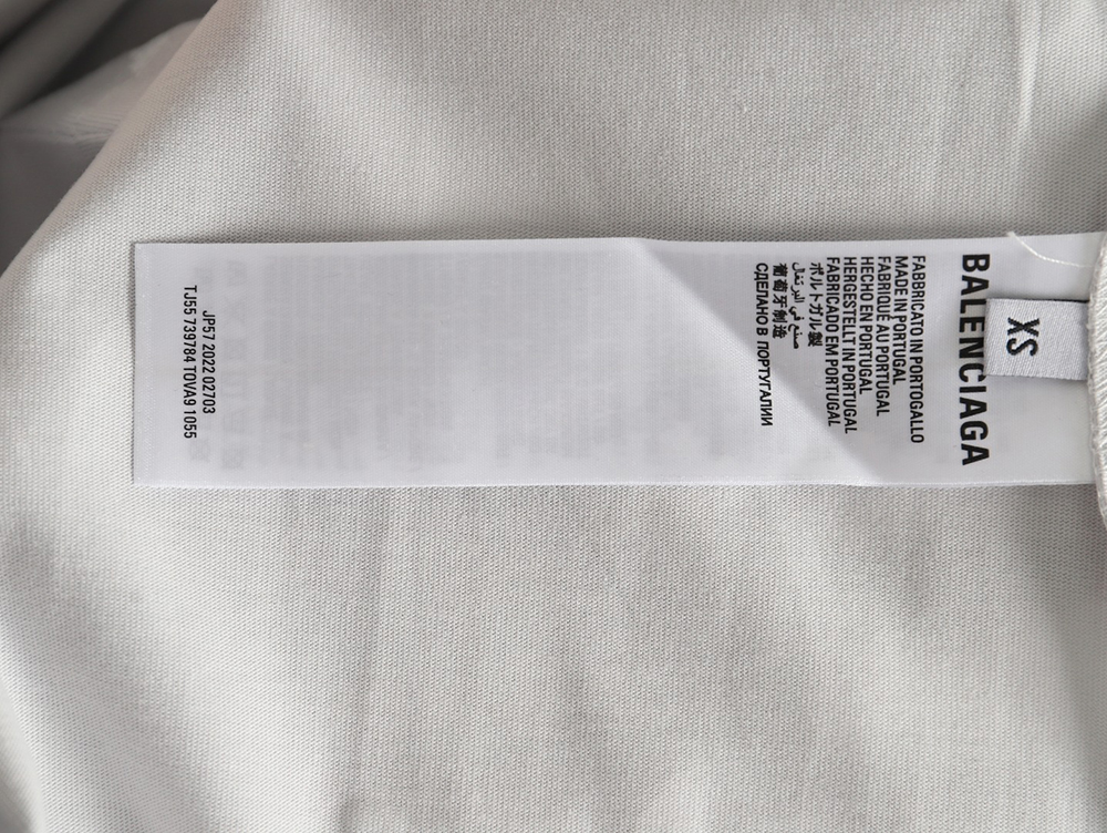 Ba*len*cia*ga flame logo letter print fake two-piece long sleeve