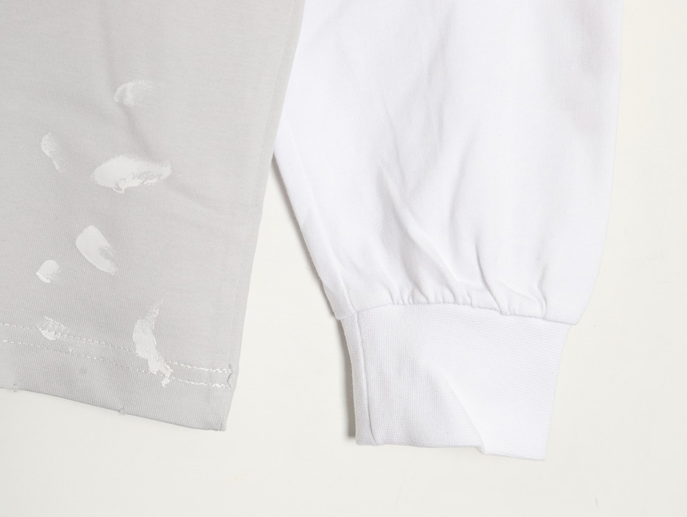 Ba*len*cia*ga flame logo letter print fake two-piece long sleeve