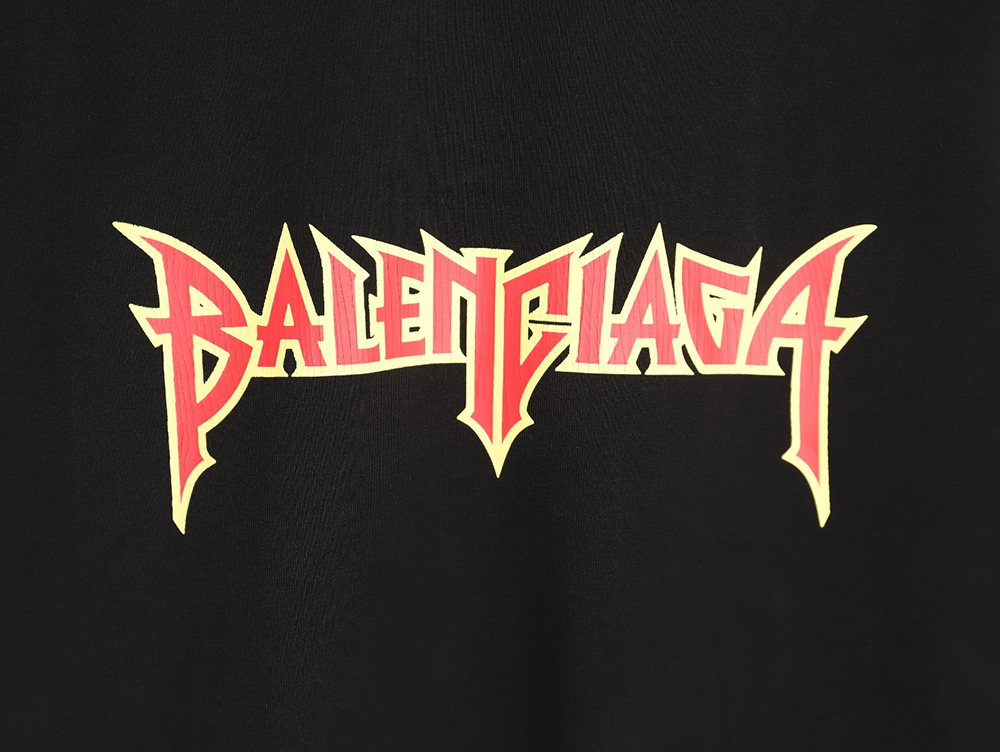 Ba*len*cia*ga flame logo letter print fake two-piece long sleeve tsk1