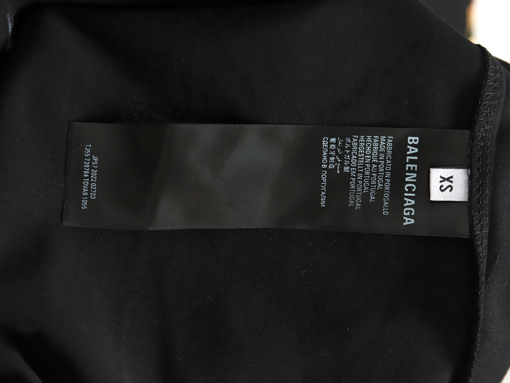 Ba*len*cia*ga flame logo letter print fake two-piece long sleeve tsk1