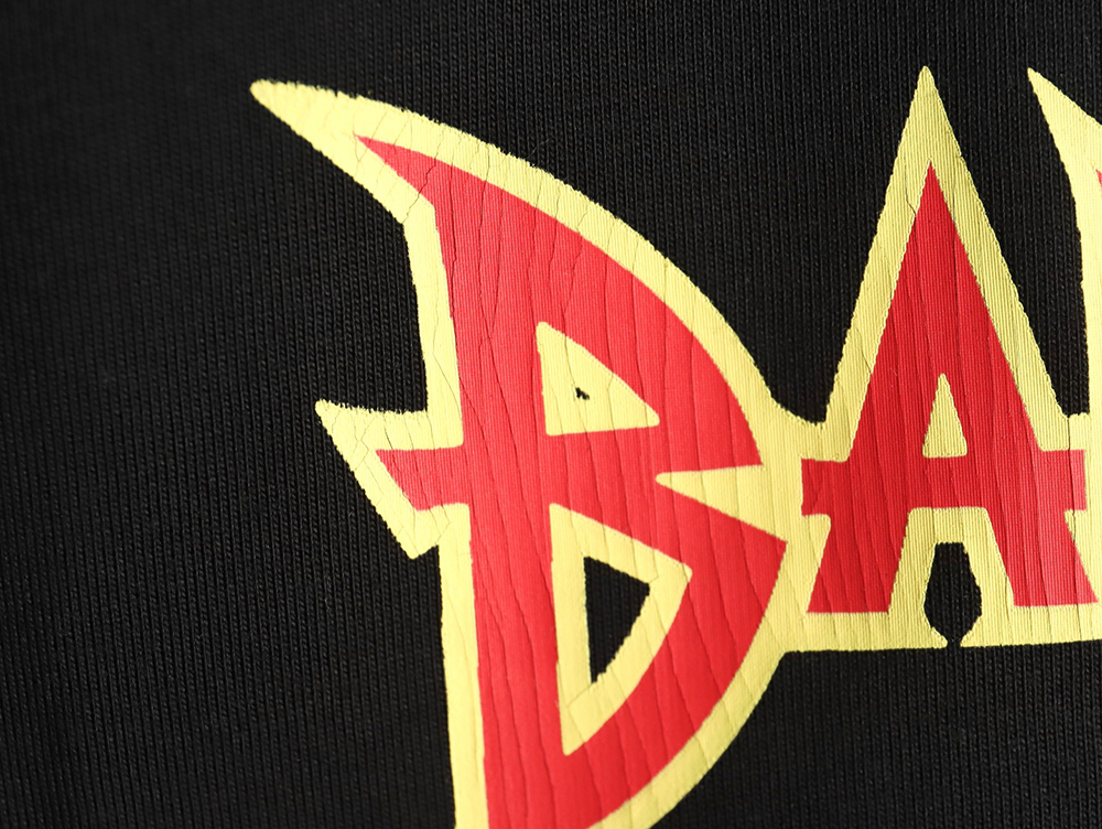 Ba*len*cia*ga flame logo letter print fake two-piece long sleeve tsk1