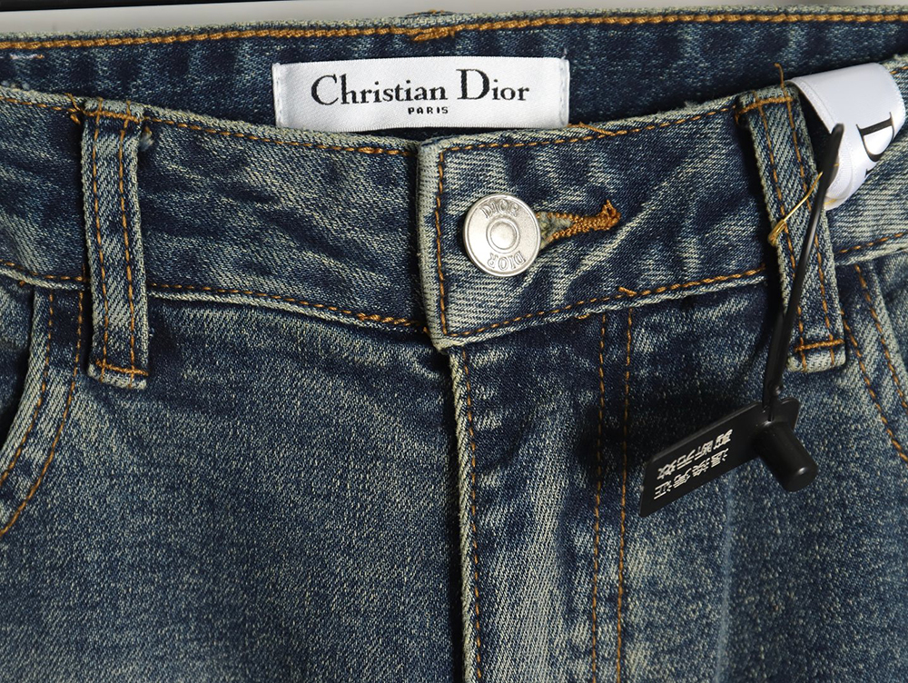 D*or denim trousers with back pocket embroidery
