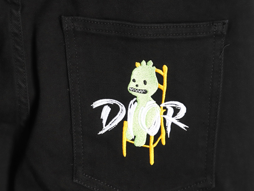 D*or dinosaur denim pants with back pockets