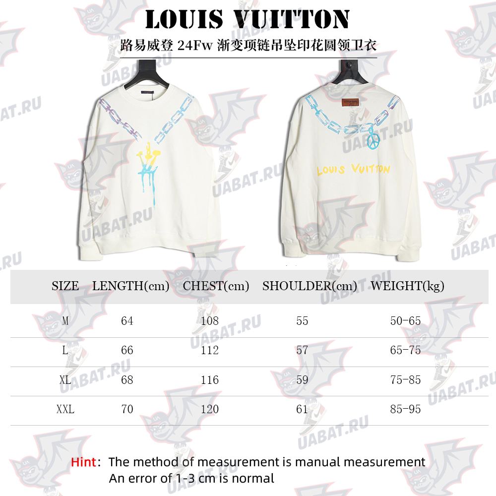 l0*is V*t0n gradient necklace pendant print sweatshirt