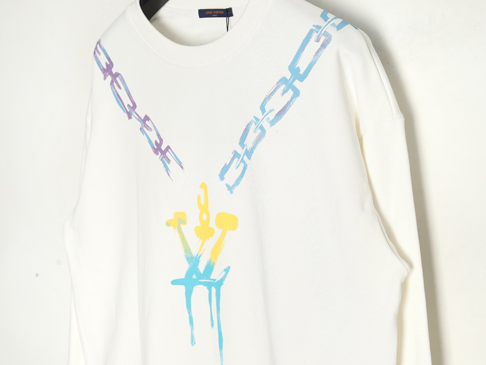 l0*is V*t0n gradient necklace pendant print sweatshirt